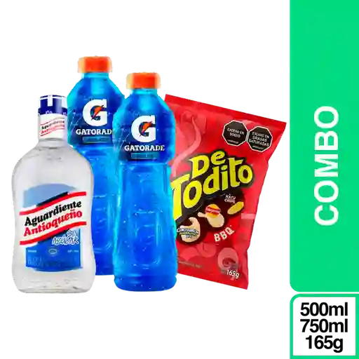 Combo Gatorade Blue + De Todito Bbq + Antioqueño Sin Azúcar