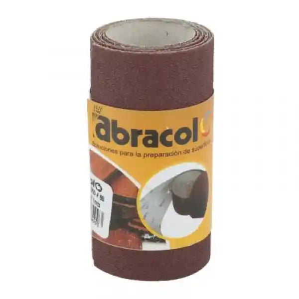 Abracol Rollo Tela Esmeril Para Lijar Madera 1 m 4 N°80