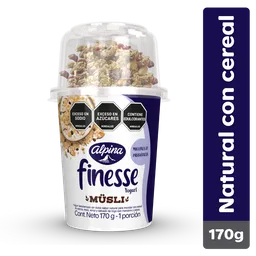 Finesse Yogurt Natural Musli con Probióticos y Copa de Cereal