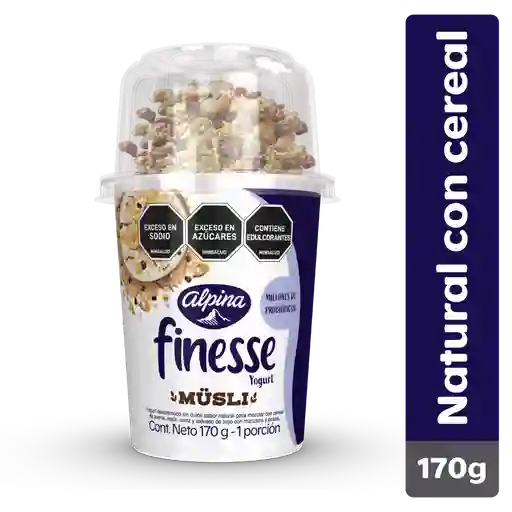 Finesse Yogurt Natural Musli con Probióticos y Copa de Cereal