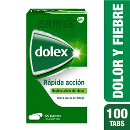 Dolex Analgésico Alivio del Dolor y la Fiebre X100 Tabs