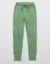 American Eagle Jogger Sunrise Fleece Verde Orgánico Talla M