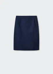 Falda Cofi Marino Talla 32 Mujer Mango