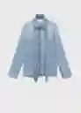 Camisa Lana Tejano Medio Talla L Mujer Mango
