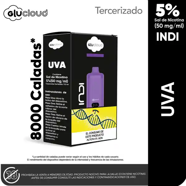 Vapeador Glucloud Uva Indi