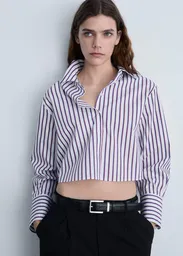 Camisa Caro Rojo Talla M Mujer Mango