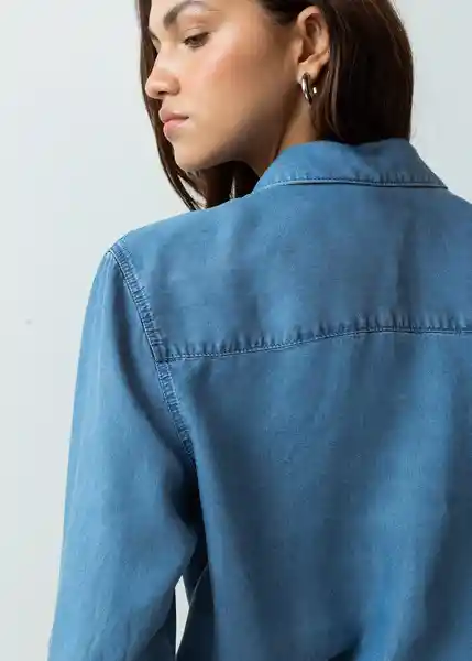 Camisa Aurora Mujer Azul Indigo Talla S Naf Naf