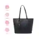 Bolso Clásico Tipo Piel Texturizado Negro Miniso