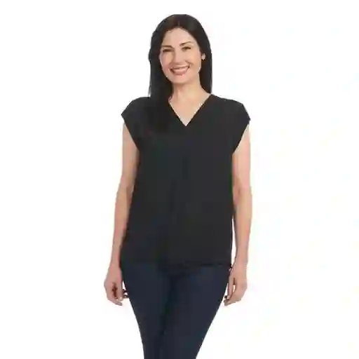 Hilary Radley Blusa de Manga Corta Para Mujer