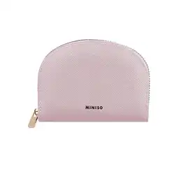 Monedero Semicirculo Liso Rosa Miniso