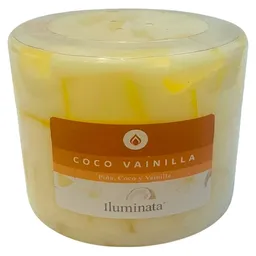 Iluminata Vela Pilar Coco Vainilla Beige 8 x 10 cm
