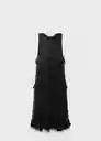 Vestido Selene Negro Talla M Mujer Mango