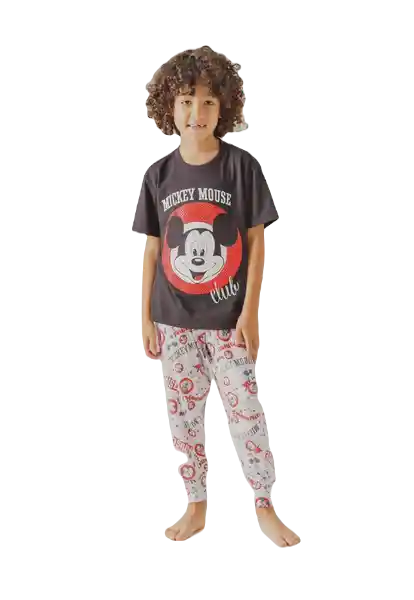 Pijama Camiseta Manga Corta y Pantalón Largo Estampado 1 T.10