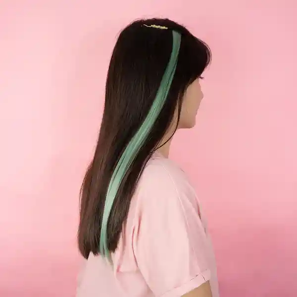 Set Extensiones de Cabello Coloridas Verde Miniso