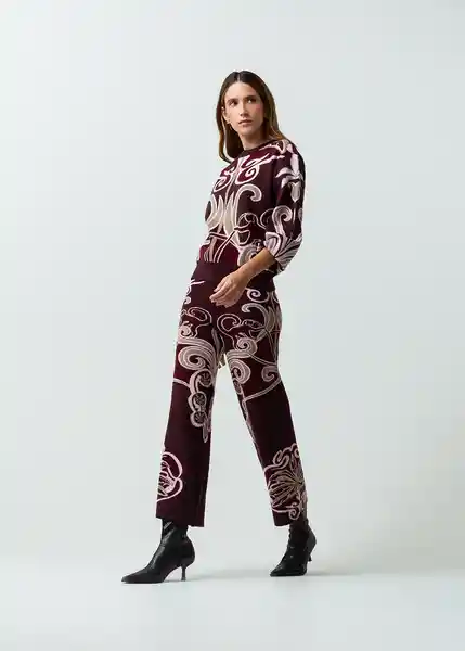 Pantalón Mujer Morado Sombrío Ultra Oscuro T L 532G076 Naf Naf
