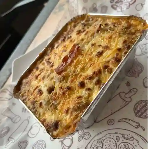 Mini lasaña con gaseosa