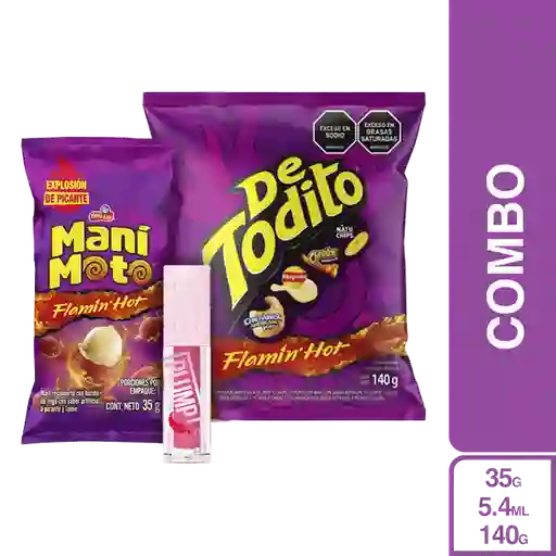 Combo Flamin Plump Lifter Pink Sting + Detodito + Mani Moto Flamin Hot