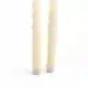 Set Vela Led Caracol Marfil 21 cm Ambiente Gourmet