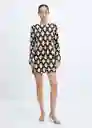 Vestido Rombus Crudo Talla XS Mujer Mango