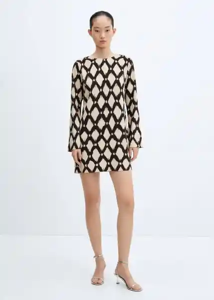 Vestido Rombus Crudo Talla XS Mujer Mango