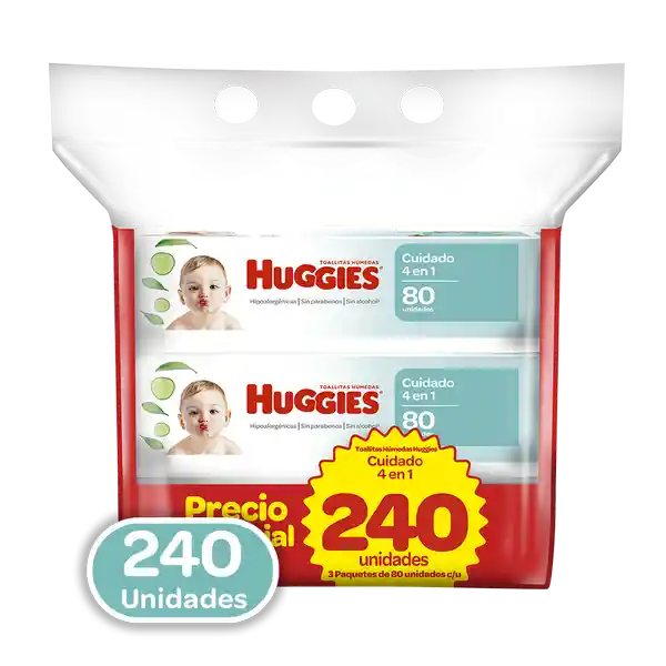 Huggies Toallitas Húmedas Cuidado 4 en 1