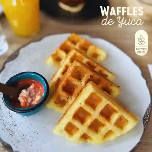 Waffles Salados de Yuca