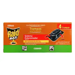 Raid Insecticida Trampas cucarachas 4 unidades