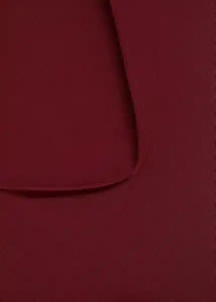 Top Rayo Burdeos Talla M Mujer Mango