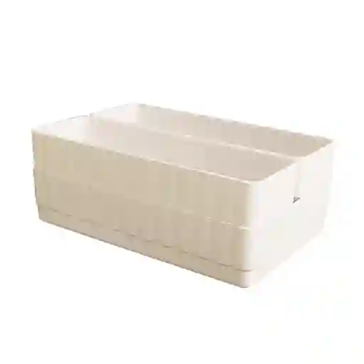 Organizador Plástico Apilable Escritorio Macaron Blanco Miniso
