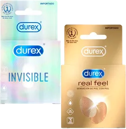 Combo Durex Condon Invisible + Durex Condon Real Feel