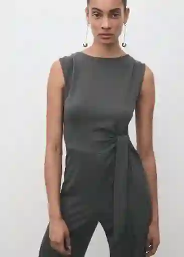 Enterizo Mono Copo Antracita Talla M Mujer Mango