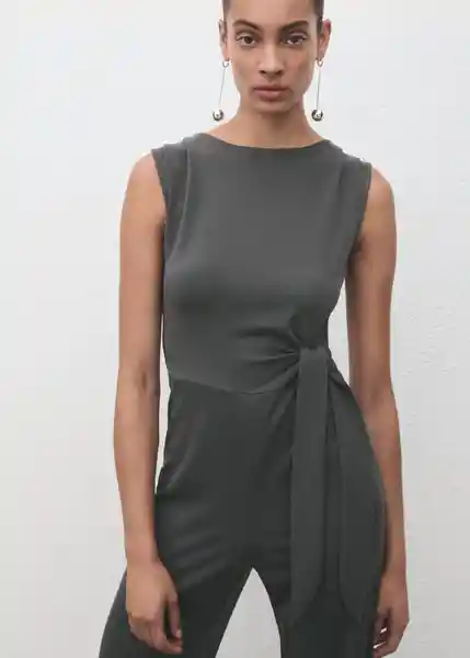 Enterizo Mono Copo Antracita Talla M Mujer Mango