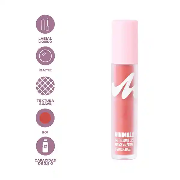 Lápiz Labial Líquido Mate Serie Minimalist 01 Miniso