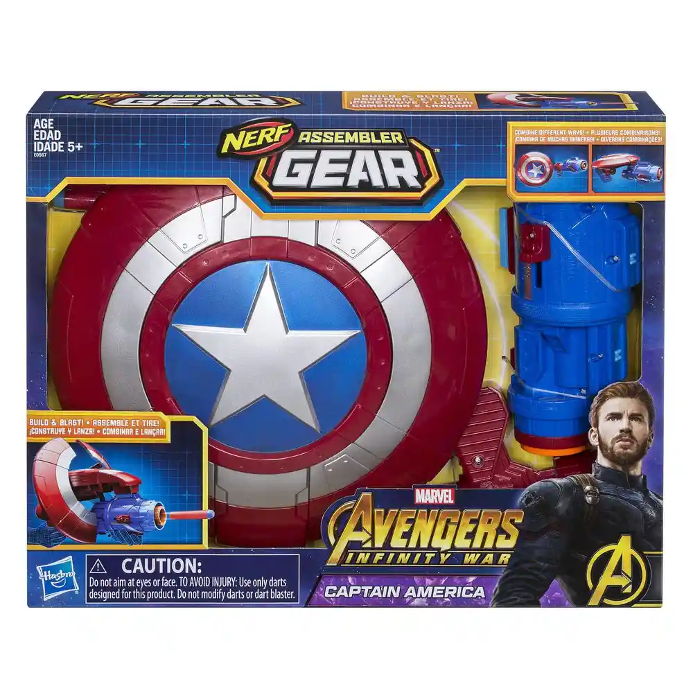 Nerf Juguete Avengers Gear Cap America