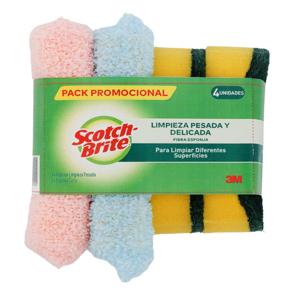 Scotch Brite Esponja Curly y Esponja Cocina 4 und