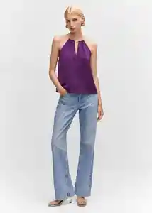 Top Chain-X Violeta Talla L Mujer Mango