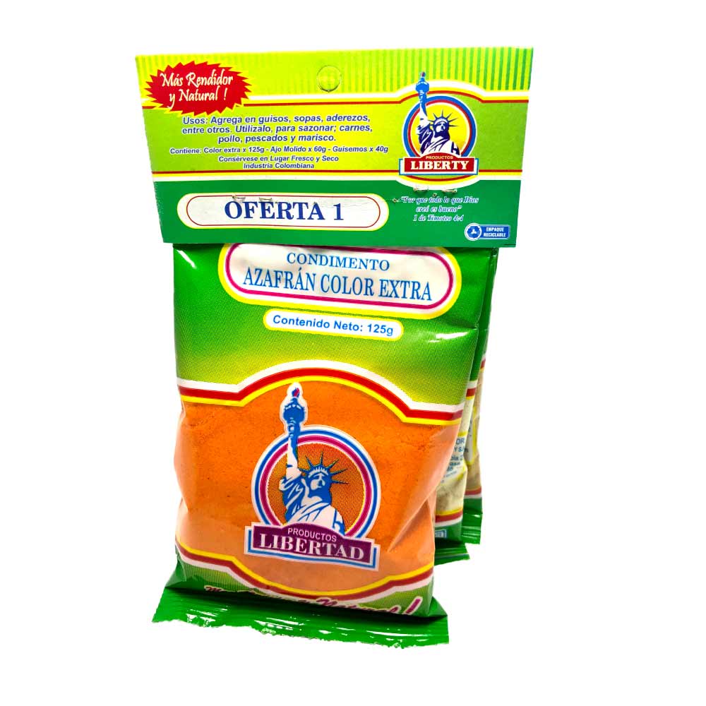 Libertad Condimento de Color Ajo y Guiso 125 g