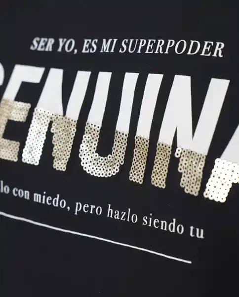 Camiseta Mujer Negro Talla L 209G108_NEG194007 Rifle