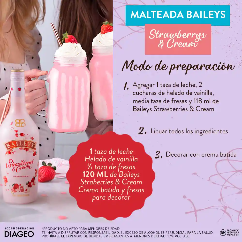 Baileys Fresas con Crema original 700 ml