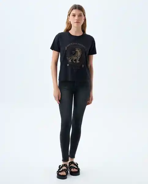 Camiseta Mujer Negro Talla XL 609f003 Americanino