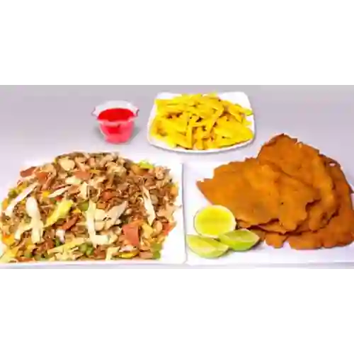 Arroz Chino con Chuleta de Cerdo Media