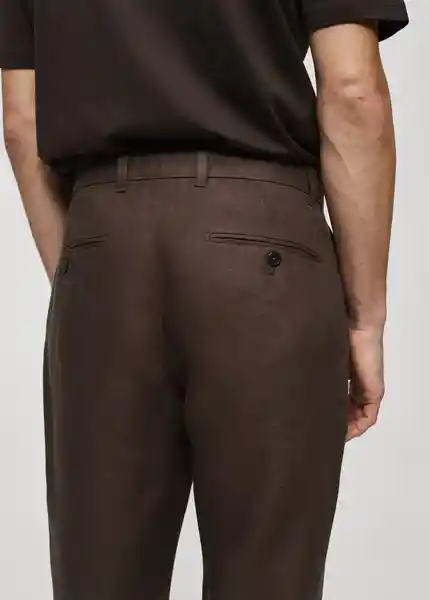 Pantalón Oyster Chocolate Talla 46 Hombre Mango