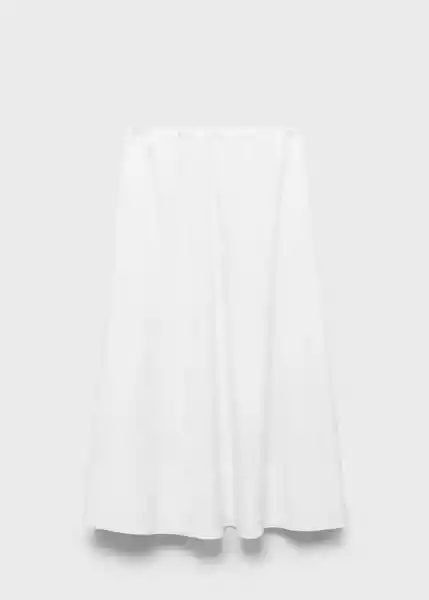 Falda Creta Blanco Talla M Mujer Mango