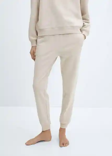 Pantalón Pijama Maury Beige Talla M Mujer Mango