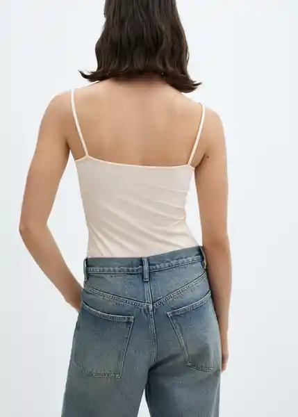 Top Bacará Crudo Talla XL Mujer Mango