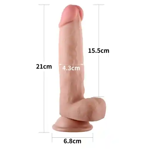 Lovetoy Dildo Realista Piel Deslizante Doble Capa