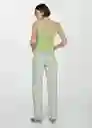 Top Sito Verde Talla S Mujer Mango