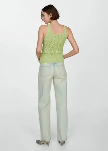 Top Sito Verde Talla S Mujer Mango