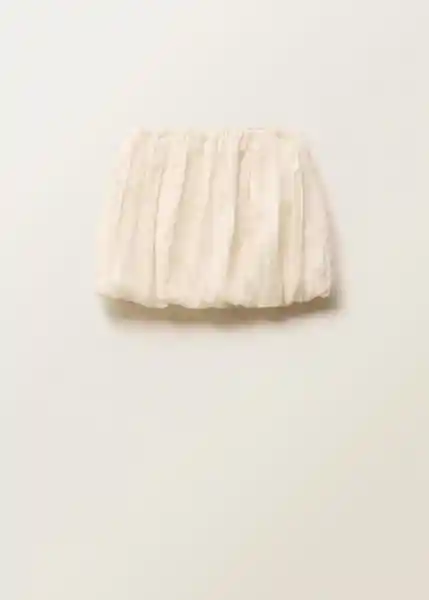 Falda Trilium Crudo Talla 38 Mujer Mango