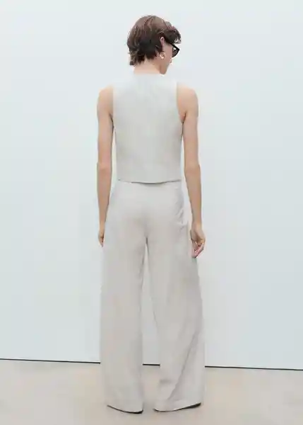 Chaleco Bali Crudo Talla XS Mujer Mango